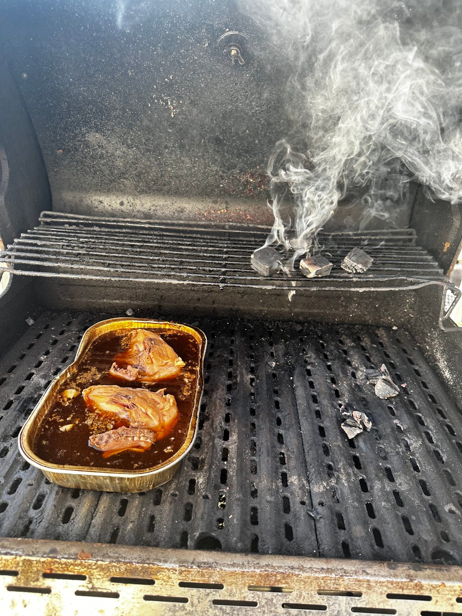 whiskey  bourbon smoking chunks used to smoke meats and other foods 